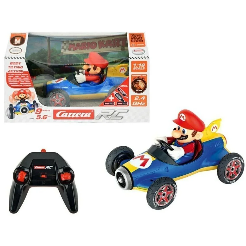 Carrera RC 2.4GHz Mario Kart Mach 8 Mario 1:18 Scale Radio Controlled Ka…